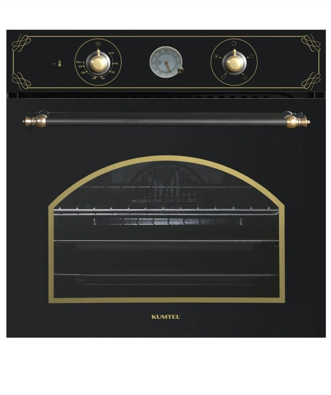 Kumtel Rustik Siyah Cam Ankastre Fırın B66-SF2(AT)(4PRO)